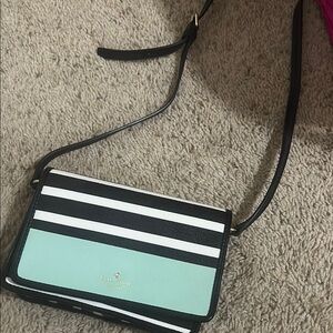 Kate Spade Black and Mint Crossbody Bag